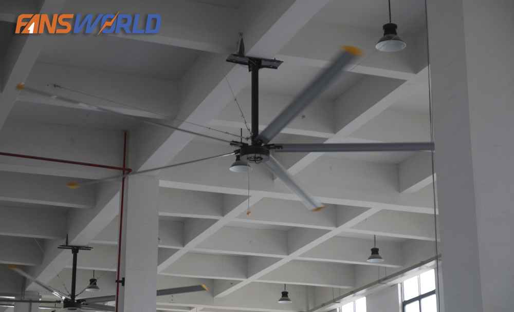 Quạt trần công nghiệp 750W HVLS-D3AAA55 Kale có ứng dụng đa dạng