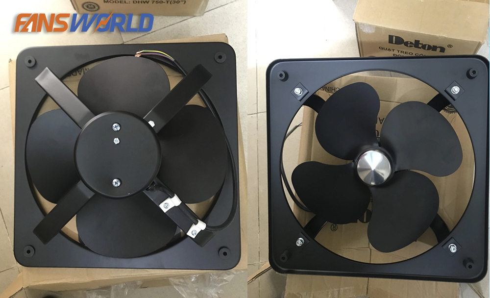 Cánh quạt thông gió công nghiệp Deton có cửa chớp FAG25-4T