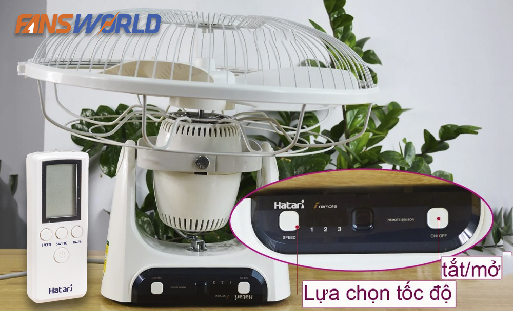 Quạt đảo trần Hatari HT C18R1 có điều khiển từ xa