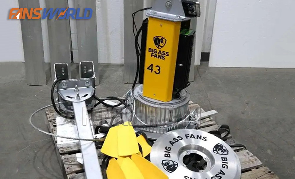 Các bộ phận của quạt trần công nghiệp Powerfoil D