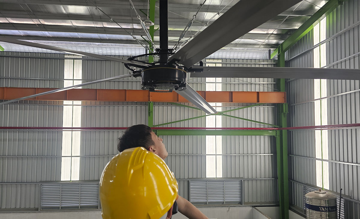 Nghiệm thu Quạt trần công nghiệp Zephyrus kale 4.9m