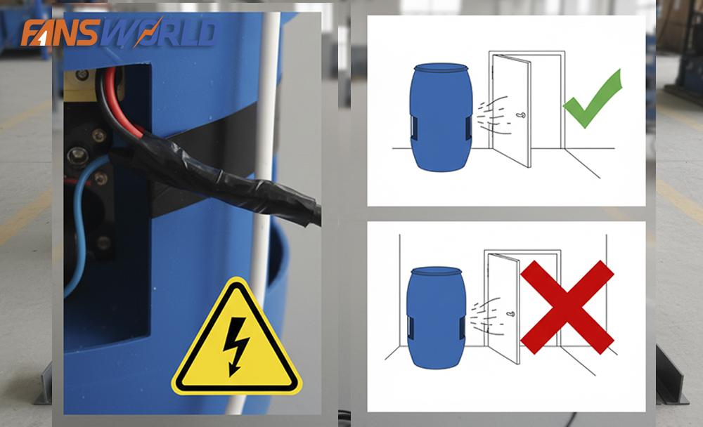 Bước 2: Lắp đặt quạt hút công nghiệp