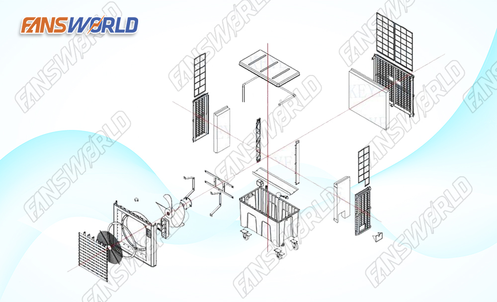 Cấu tạo quạt hơi nước KEYE ZC 72Y3