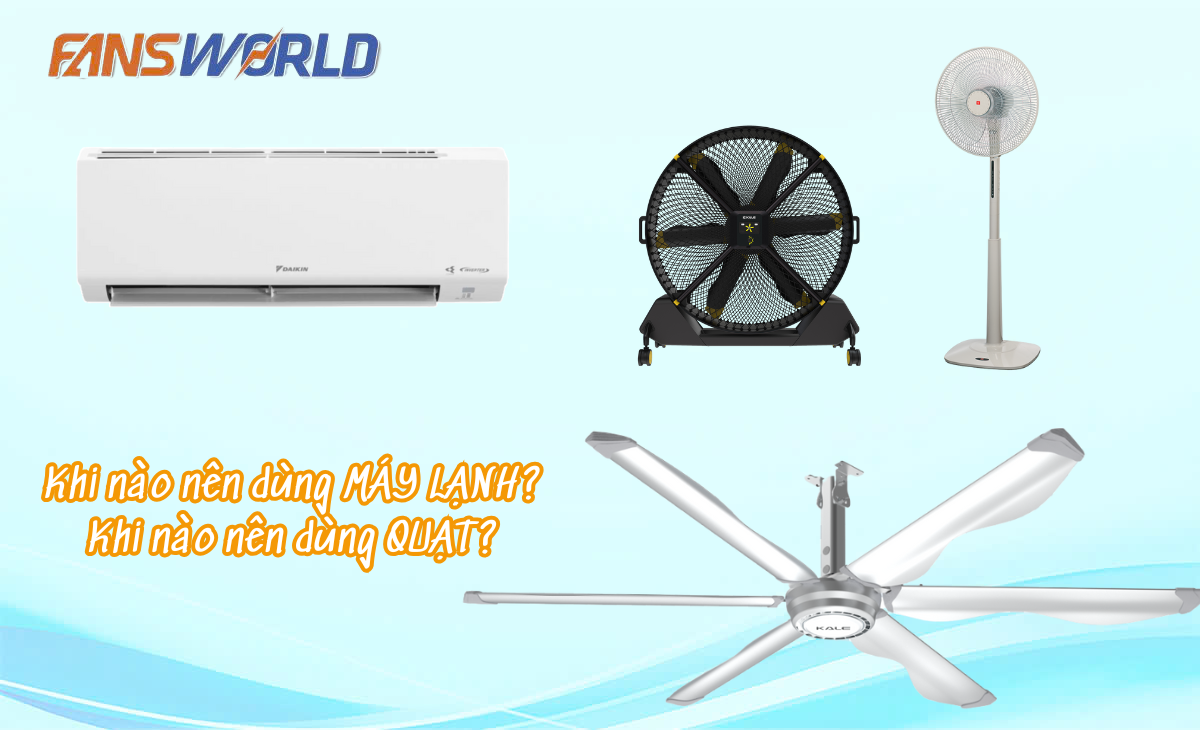 Khi nào nên dùng quạt và khi nào dùng máy lạnh?