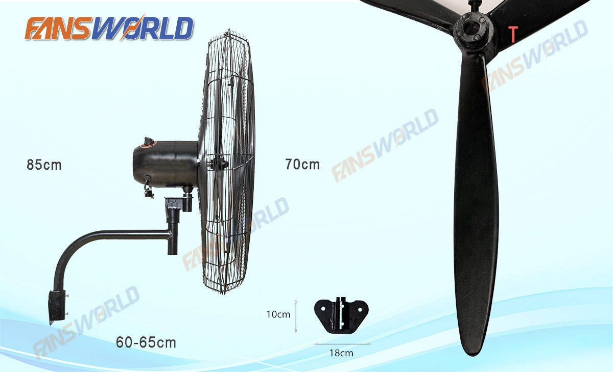 Thông số kỹ thuật quạt treo tường công nghiệp vinawind 650