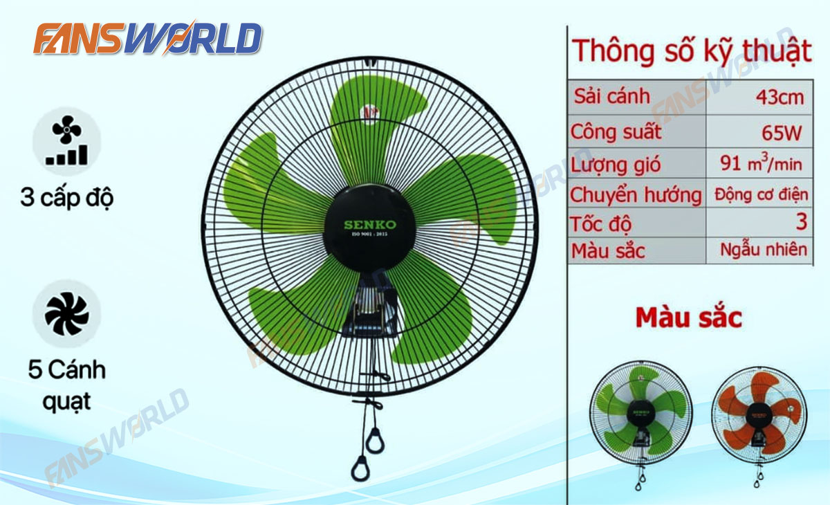 Ưu điểm của Quạt công nghiệp treo tường Senko 450