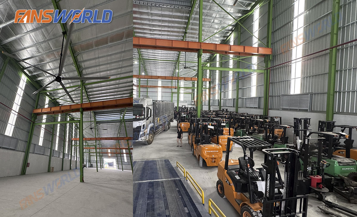 Sau khi lắp đặt quạt trần công nghiệp HVLS tại Thiên Sơn