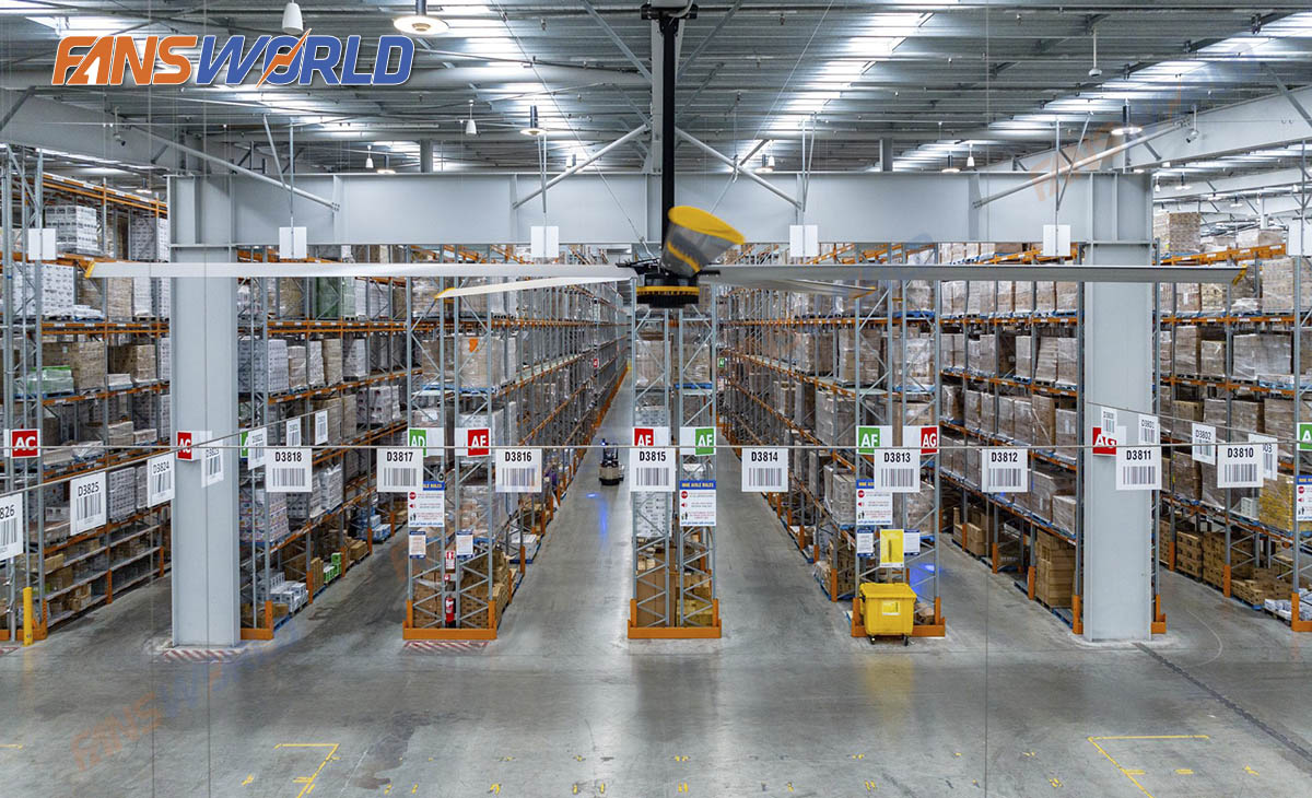 Quạt trần công nghiệp EURUS III - 7.3m trong kho Logictis