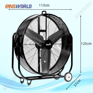 Kích thước quạt công nghiệp di động Dasin Tank 40100